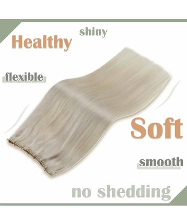 LAAVOO Blonde Micro Link Extensions - 50g Real Remy Human Hair 45cm Platinum Blonde #60 Invisible Micro Bead Hair Extensions - Buy Online on GoSupps.com