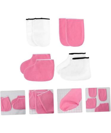 2 Sets of Leather Horn Boots Foot Bath Kit Spa Gloves Nail Tools Foot Care Cover Paraffin Heated Foot Shoes Paraffin Sets Spa Skin Care Gloves Spa Tool - Buy Online on GoSupps.com