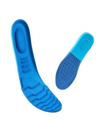 2 Pair Memory Foam Insoles Sports Cushioning Breathable Massage Soft Cut Free Insole Comfortable Elastic Insoles for Men Women(40-45 295mm)