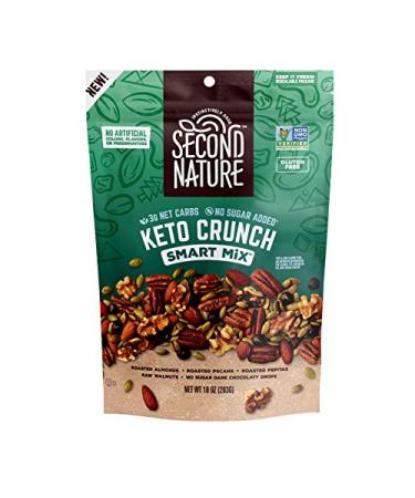 Second Nature Keto Crunch Smart Snack Mix, 10 oz. Resealable Pouch, Pack of 1 – Certified Gluten-Free Snack Keto Crunch 10 Ounce (Pack of 1)