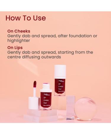 Natural 3-in-1 Lip Cheek & Eye Shadow Tint with Jojoba Oil & Pomegranate - Brandy Pink | 100% Natural | 5 ml - Buy Online on GoSupps.com