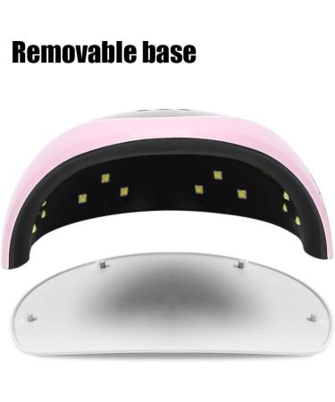 72W UV LED Nail Dryer Lamp for Gel Polish with Timer Settings & LCD Display - Pink - Buy Online on GoSupps.com