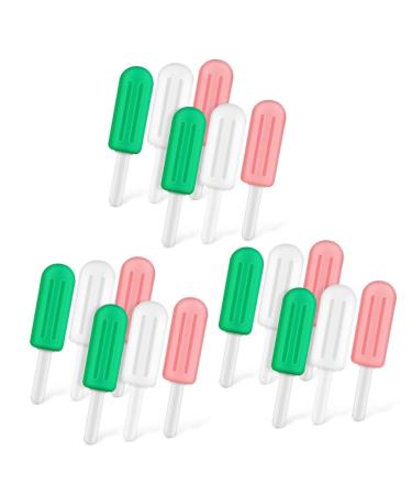 Beavorty 18 Stk ice cream on the stem silicone for chewing couch sticks for aligner chewing tones with handle directly smile for braces aligner chewy device pebble gel as shown x 3 pieces mediumx3pcs