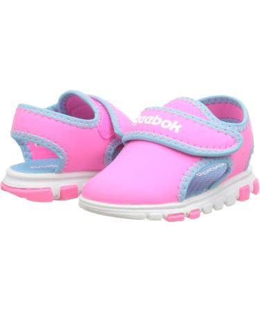Reebok Baby Girl's Wave Glider III Sandals - 8.5 UK Child - Atomic Pink/Digital Blue/White - Buy Online on GoSupps.com