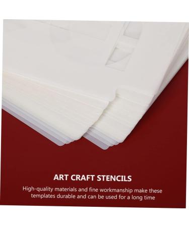NUOBESTY 1 Set 10pcs Hollow Number Template Kids Painting Templates Letter Drawing Molds Spray Paint Graffiti White 15X11X0.1CM - Buy Online on GoSupps.com