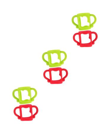 Toyvian 6 Pcs Silicone Bottle Handle Newborn Bottle Grip Nursing Bottle Handle Bottle Handle Bottle Handles Bottle Grip Multifunction Child Silica Gel Feeder 13.00X7.00X6.50CMx3pcs Assorted Colorx3pcs