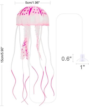 Bright Artificial Jellyfish for Aquariums - 2 PCs Glowing Aqua Ornaments | Best Aquarium Decoration - Buy Online on GoSupps.com