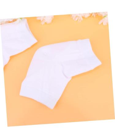 Healeved 6 Pairs Moisturizing Gel Socks Gel Heel Sleeves Toeless Spa Socks Foot Moisturizer Socks Moisturising Foot Socks Ankle Socks White Men and Women Anti Cracked Feet Casual Socks - Buy Online on GoSupps.com
