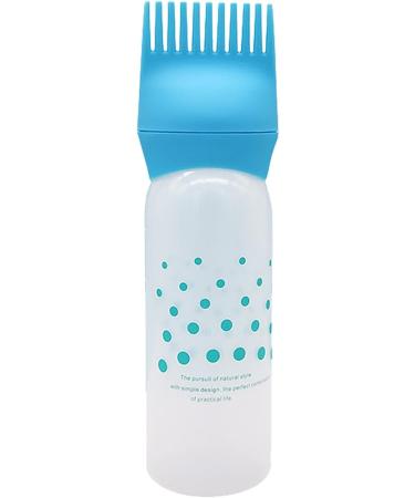 Scalp Oil Applicator Hair Oiling Applicator Bottle with Graduated Scale | Hair Dye Brush Bottle Lightweight Oil Bottle Applicator Brush for Hair Dyeing Scalp Blue - Buy Online on GoSupps.com