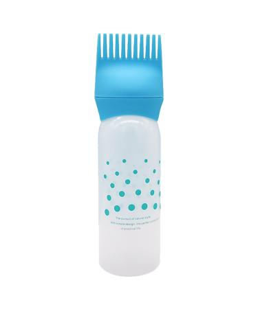Root Comb Applicator Bottle Hair Oil Applicator Bottle Oil Scalp Applicator Bottle Applicator Brush With Graduated Scale Hair Dye Brush Bottle For Hair Dyeing Blue