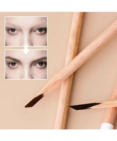 Pousbo 2023 Waterproof Wooden Eyebrow Pencil - 2PCS Dark Brown - Buy Online on GoSupps.com