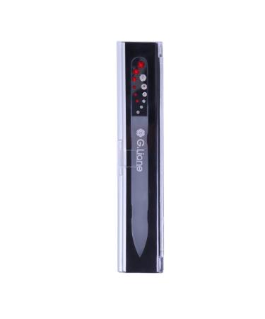 G.Liane Glass Nail File with Genuine Qualified Crystals Professional Crystal Fingernail Files in Aluminum Case Perfect Manicure Set for Women Men Kids Nail Care Gift Set (Red Yinyang)