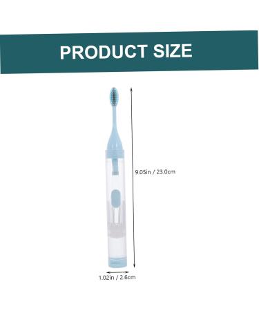 3-Pack Toothbrush Prosthesis Cleaning Brush - Blue Travel Set for Dentures & Oral Care - Buy Online on GoSupps.com