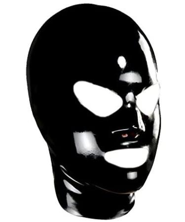 Unisex Latex Mask With Molded Eyes Nose And Mouth Rubber Hoods Transparent Large Transparent L