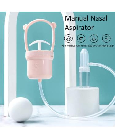 PLUSDEBEBE Baby Nasal Aspirator - Manual Nose Sucker for Baby - Sanitary & Noise-Free Nose Cleaner (Pink) - Buy Online on GoSupps.com