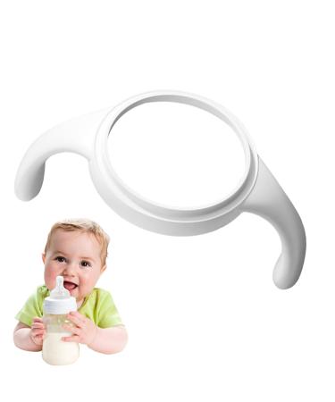 Bottle holder for baby |Silicon baby bottle holder |Baby bottle handles holder for wide neck bottles silicone baby bottles glass bottles of Honhoha white