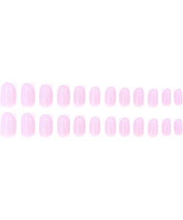 SINLOV Short Square Fake Nails Glossy Press on False Nails Pink Nude Ballerina Artificial Finger Nails French Full Cover False Nails for Women and Girls - Buy Online on GoSupps.com