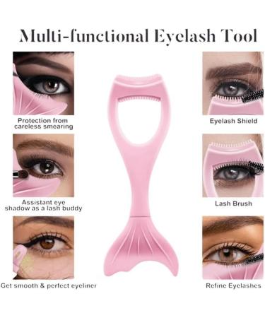 Tovmekdjn 3-In-1 Makeup Lash Tool Silicone Upper and Lower Mascara Applicator Lash Guard Reusable Eye Makeup Tool with Eyeliner Easy to Use - Buy Online on GoSupps.com