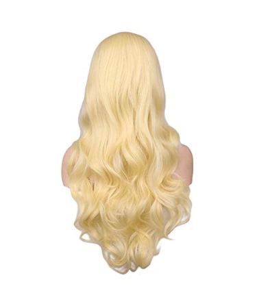 BGHJUE Blonde Lace Front Wig - Long Wavy Synthetic Hair for Women | Heat Resistant Thick & Soft - Light Brown Gold Color - Buy Online on GoSupps.com