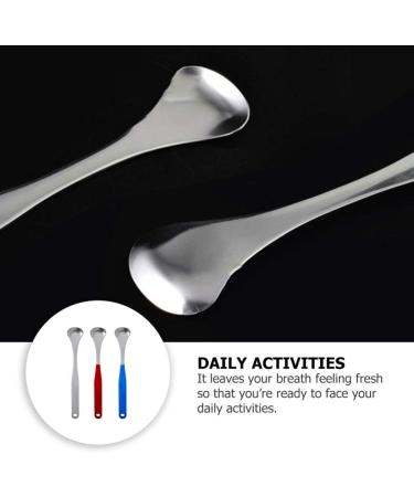 Healifty Adults Tongue Scraper 3pcs - Metal Tongue Cleaner for Bad Breath - Oral Care Beauty Tools - Buy Online on GoSupps.com