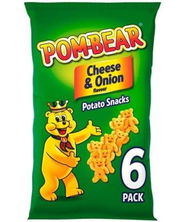 Pom Bear Bundle Pack Of 48-24 X Cheese & Onion Crisps (4 X 6 Packs X 13G) + Original Crisps (4 X 6 Packs X 13G) (Total 624g) Boxed Treatz - Buy Online on GoSupps.com