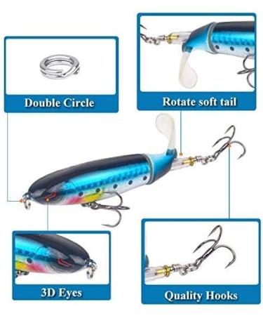 6PCS Bass Fishing Lure Set with Rotating Tail and Floating Design - Perfect Gift for Anglers | Hard Bait Fishing Lures Kit with Box - Ideal for Bass Fishing Enthusiasts - Buy Online on GoSupps.com