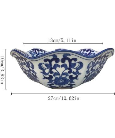 Fruit Bowl Salad Bowl Chinese Porcelain Ceramic Plate Snack Plate Snack Nut Plate Creative Household Large Mouth Tableware Deep Bowl Large Vegetable Plate Fruit Bowl for Kitchen Counter (A Small) - Buy Online on GoSupps.com