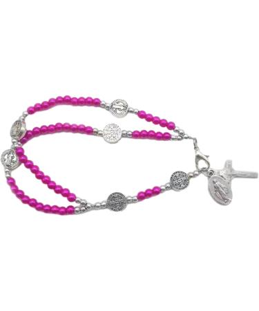 Oralgo Catholic Cross Finger Chain Bracelet - Double-Aged Art Pearls Rosary Wrist Chain for Women & Girls - Imitation Pearls - Buy Online on GoSupps.com