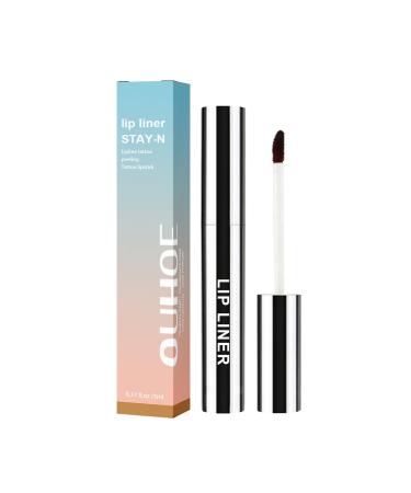 Removable lip liner waterproof upholstery lip contour pencil long-lasting removable lip liner that does not remove the lip make-up (Dark Brown)