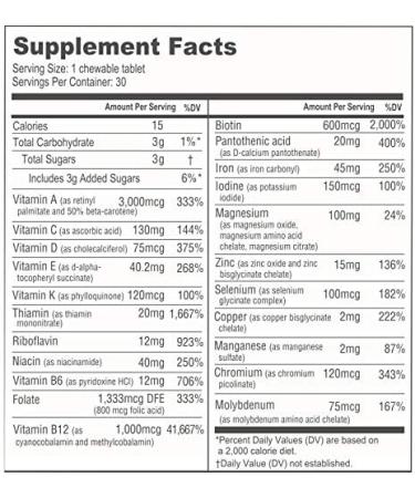 BariatricPal Multivitamin ONE 1 per Day! Bariatric Multivitamin Chewable with 45 mg of Iron | Orange Citrus | Vitamin for Bariatric Surgery Patients | 30 Count (1 Month Supply) - Buy Online on GoSupps.com