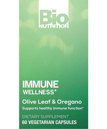 Bio Nutrition Immune Wellness, Olive Leaf & Oregano, 60 Vegetarian Capsules - Buy Online on GoSupps.com