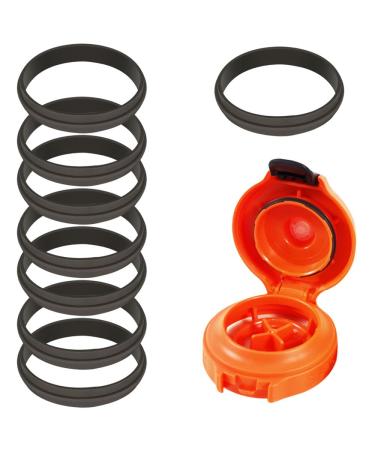 DanziX 8 Pack Silicone Replacement Gasket Leak Proof Silicone Gasket Airtight Seals Rings Gasket Rubber Seal Compatible with Gatorade Water Bottle Gatorade GX Bottle