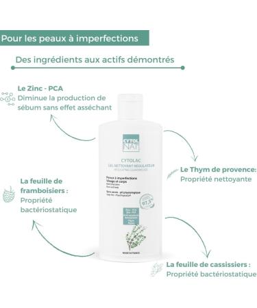 Cytolac Cleansing Gel - Care for Sensitive Skin with Acneic Tendencies - Face and Back - Gently Cleanses the Skin - Combats Excess Sebum - soap-free - 250 ml - Cytolnat - Buy Online on GoSupps.com