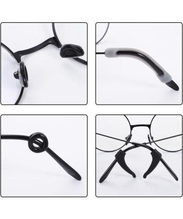 Yoosso 24 Pairs Anti-Slip Silicone Glasses Holders - Elastic Ear Pads & Hooks for Reading Glasses & Sunglasses - Black White Gray Brown - Buy Online on GoSupps.com