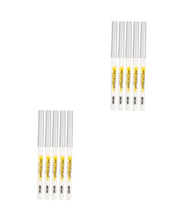 Beavorty 10 Pcs White Lying Silkworm Pen Eyeshadow Stick White Eyeshadow Makeup Pencil Cosmetics Girl Matte