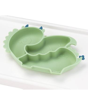 Sili-Sage Silicone Suction Plate for Toddlers - Self-Feeding Divided Dish & Bowl - Fits Most Highchairs Trays - Wyvern Sage - Buy Online on GoSupps.com