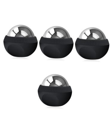 Solustre 4 pieces of massage balls made of stainless steel massage roller made of stainless steel massage device for muscle relief roller ball for the household massage device relax body ball fitness stainless steel 304