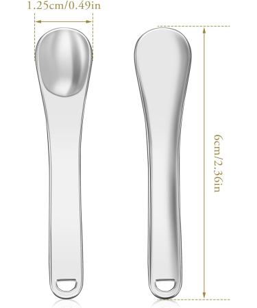 WLLHYF Mini Metal Makeup Spatula Skin Care Cosmetic Spoon Reusable Applicator Beauty Scoop for Facial Cosmetic for Face Mask Cream Lotions Moisturizers (3 Silver) - Buy Online on GoSupps.com