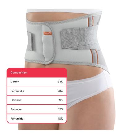 Buy Lauma Medical XXL Elastic Postoperative Back Belt | International Shipping Available - Buy Online on GoSupps.com