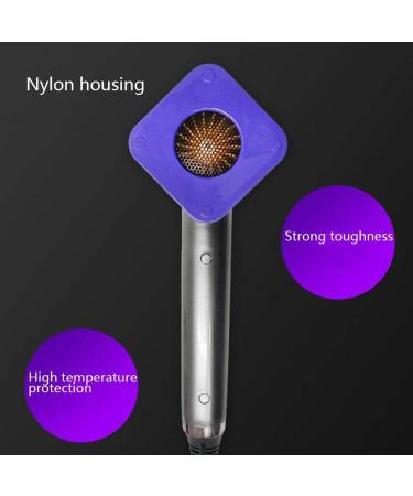 Professional Hair Dryer 2000W AC Motor Negative Ionic Technology Blow Dryer with Hot/Cold Compact Anti-frizz Ionic Hairdryer with Styling Nozzle Quick Drying for Men and Women Purple Small Gift Silver - Buy Online on GoSupps.com