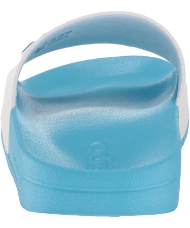 adidas Women's Adilette Slides Sandal 9 - White/Blue Rush Met/Sky Rush - Buy Online on GoSupps.com