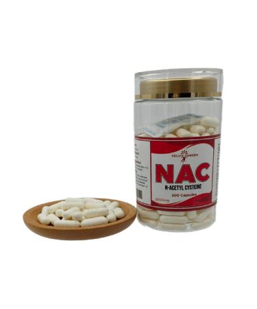 Delvix Garden NAC Supplement N-Acetyl Cysteine 200 Capsules: Potent NAC n-Acetyl cysteine Supplement