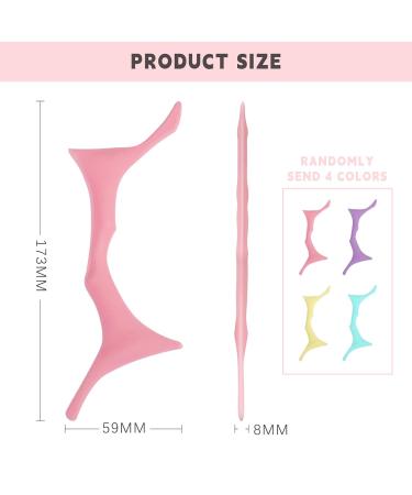 Silicone Eyebrow Stencils - 6 in 1 Reusable Templates for Easy Brow Stamp & Eye Makeup - Perfect for Beginners - Pink - Buy Online on GoSupps.com