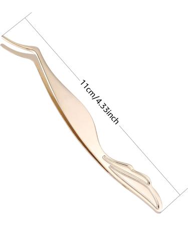 Embagol False Eyelashes Applicator Tool - Precision Gold Tweezers for Extension Application & Removal - Buy Online on GoSupps.com