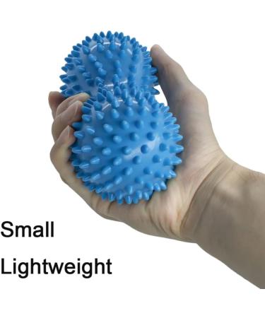 Spiky Peanut Massage Balls - 2pcs Deep Tissue Hand & Foot Massager for Ultimate Muscle Relaxation - Blue - Buy Online on GoSupps.com