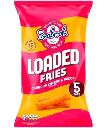 Seabrook loaded fries Puffs Rings Chips Crisps Bags - 4 x Mixed Bags (20 x Mini Chips Bags 16g) - Buy Online on GoSupps.com