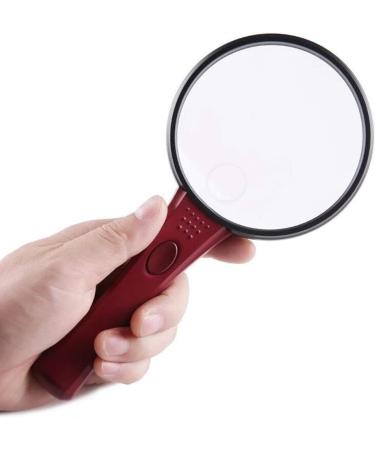 HD Jewelers Glass Double Lens 4X 12X Magnification The Best Gift for The Elderly LED Handheld Illumination Magnifier for Inspection Coins Stamps Needlework Made in China - Buy Online on GoSupps.com