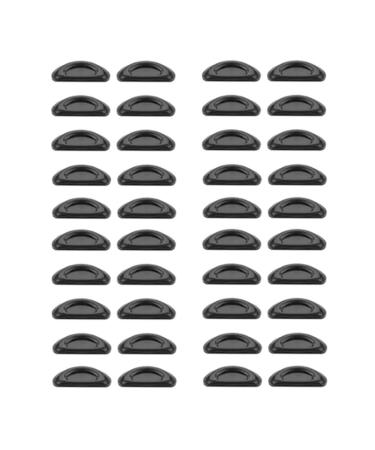 JIHUOO 20 Pairs Silicone Nose Pads Eyeglass Pads Glasses Pads Self-Adhesive Nose Pads for Glasses Sunglasses Black