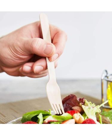 100% Natural Birch Wooden Cutlery Set 6'' Biodegradable Wood Utensils Set 150 Counts (50 Knives + 50 Forks + 50 Spoons) Disposable and Compostable Alternative to Plastic Cutlery 150PCS (50 Forks 50 Knives 50 Spoons) - Buy Online on GoSupps.com