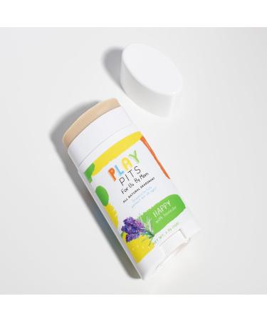 PLAY PITS Happy Scent Natural Kids Deodorant | Aluminum-Free for Sensitive Skin | Lavender & Shea Butter Infused - 2.65 fl.oz - Buy Online on GoSupps.com